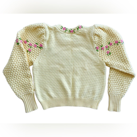 LoveShackFancy Kenzley puff sleeve sweater - Picture 3 of 5